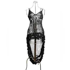 Sheer net, vintage dress/intimates, small